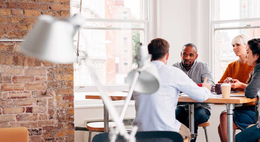 Group having a meeting